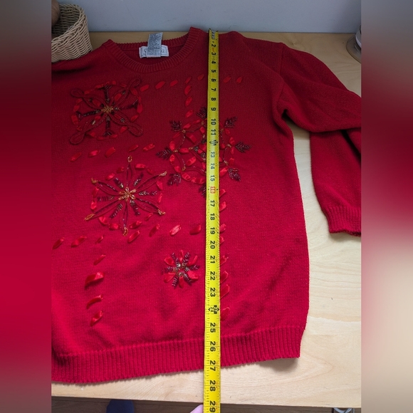 VINTAGE Santoria Grand Ma Christmas Sweater Size M Made In Hong Kong - Picture 9 of 9